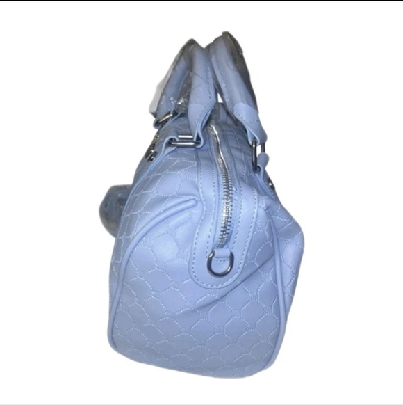 NWT Steve Madden Crossbody Bag & Wallet Set Baby Blue Embossed Logo Designer Y2K - Picture 6 of 14